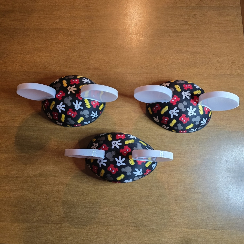 3 Disney Glow With The Show Mickey Mouse Light Up Ear Hat cap Disney Parks